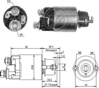 ERA ZM702 - Elettromagnete, Motore d'avviamento www.autoricambit.com