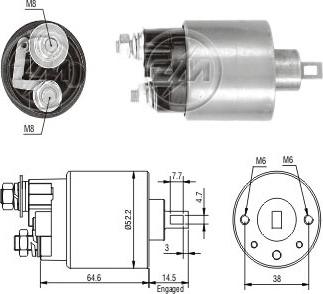 ERA ZM712 - Elettromagnete, Motore d'avviamento www.autoricambit.com