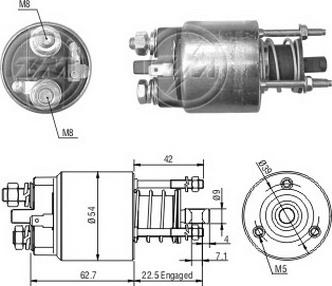 ERA ZM7395 - Elettromagnete, Motore d'avviamento www.autoricambit.com