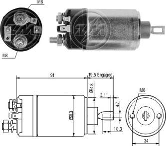 ERA ZM722 - Elettromagnete, Motore d'avviamento www.autoricambit.com