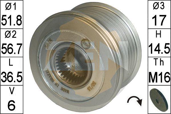 ERA ZN5646 - Puleggia cinghia, Alternatore www.autoricambit.com