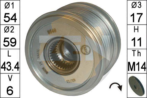 ERA ZN5648 - Puleggia cinghia, Alternatore www.autoricambit.com