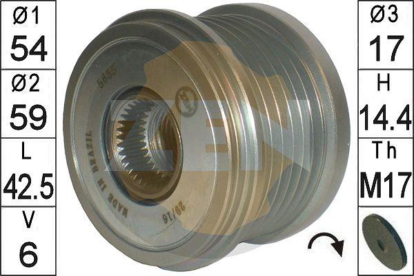 ERA ZN5655 - Puleggia cinghia, Alternatore www.autoricambit.com