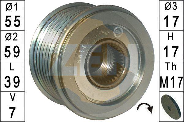 ERA ZN5614 - Puleggia cinghia, Alternatore www.autoricambit.com