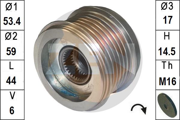 ERA ZN5801 - Puleggia cinghia, Alternatore www.autoricambit.com