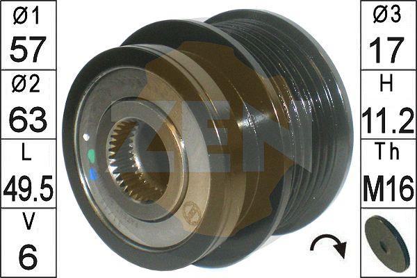 ERA ZN6010 - Puleggia cinghia, Alternatore www.autoricambit.com