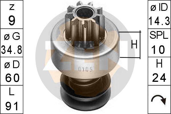 ERA ZN0105 - Pignone, Motorino d'avviamento www.autoricambit.com