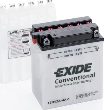 Exide 12N12A-4A-1 - Batteria avviamento www.autoricambit.com