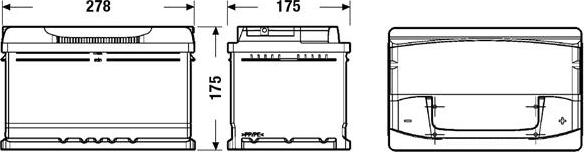 Exide EA722 - Batteria avviamento www.autoricambit.com