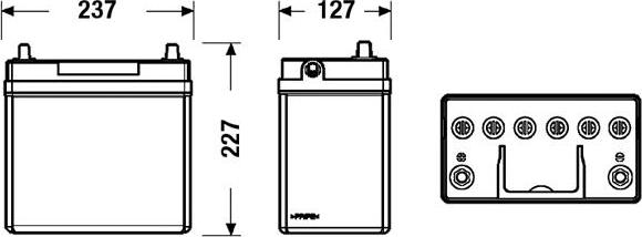 Exide EB457 - Batteria avviamento www.autoricambit.com