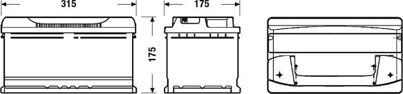 Exide EB802 - Batteria avviamento www.autoricambit.com