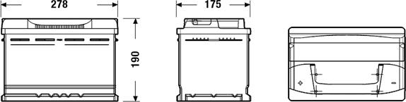 Exide EB741 - Batteria avviamento www.autoricambit.com