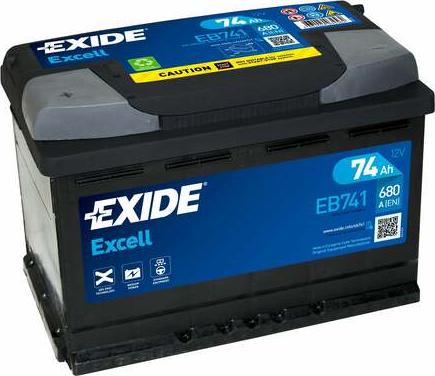 Exide EB741 - Batteria avviamento www.autoricambit.com