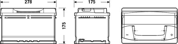 Exide EB712 - Batteria avviamento www.autoricambit.com