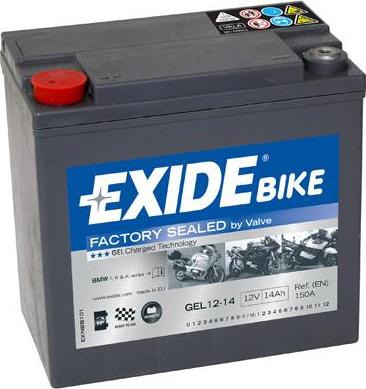 Exide GEL12-14  - Batteria avviamento www.autoricambit.com