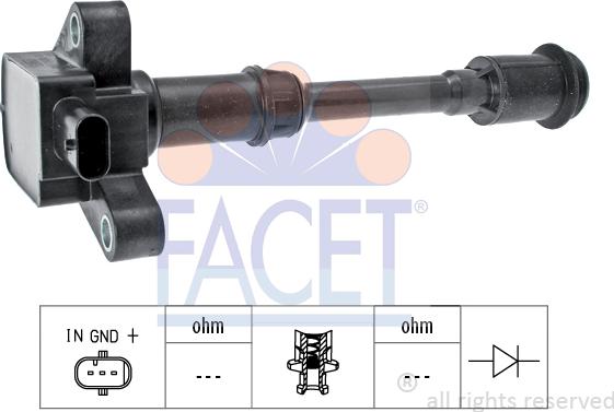 FACET 9.6461 - Bobina d'accensione www.autoricambit.com