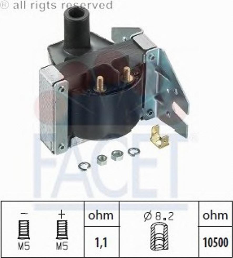 FACET 9.6034 - Bobina d'accensione www.autoricambit.com