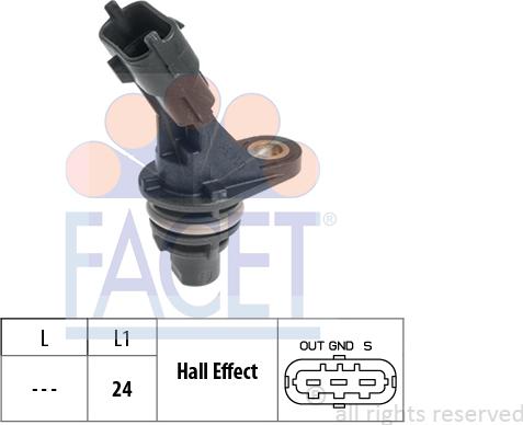 FACET 9.0815 - Sensore, Posizione albero a camme www.autoricambit.com