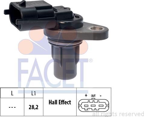 FACET 9.0833 - Sensore, Posizione albero a camme www.autoricambit.com