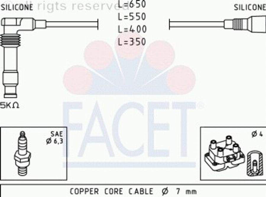 FACET 4.9969 - Kit cavi accensione www.autoricambit.com