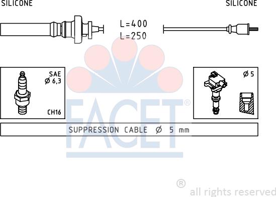 FACET 4.9883 - Kit cavi accensione www.autoricambit.com