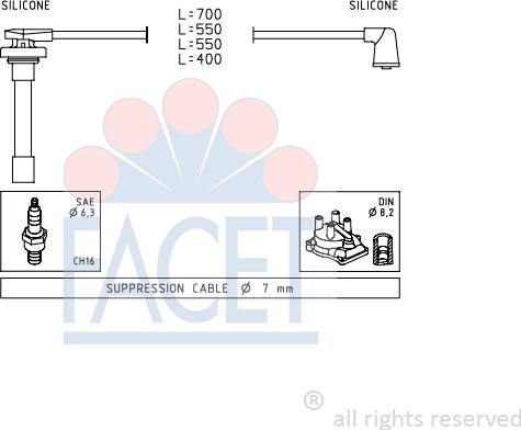 FACET 4.9711 - Kit cavi accensione www.autoricambit.com