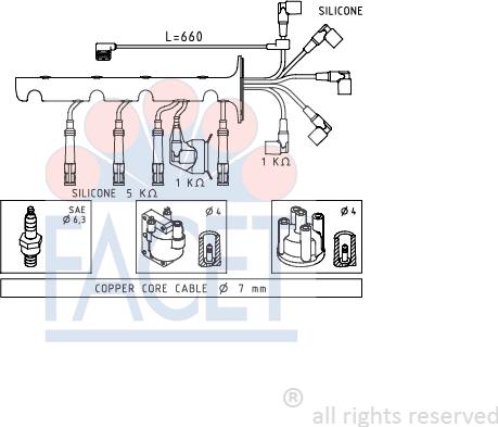 FACET 4.8605 - Kit cavi accensione www.autoricambit.com