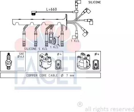 FACET 4.8603 - Kit cavi accensione www.autoricambit.com