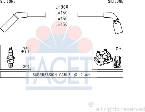 FACET 4.7006 - Kit cavi accensione www.autoricambit.com