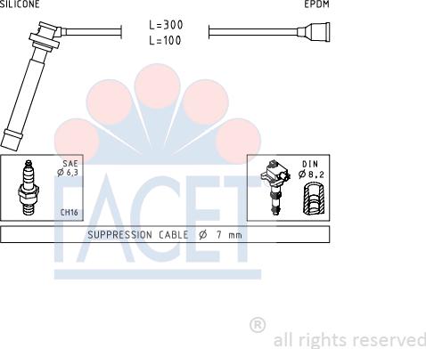 FACET 4.7013 - Kit cavi accensione www.autoricambit.com