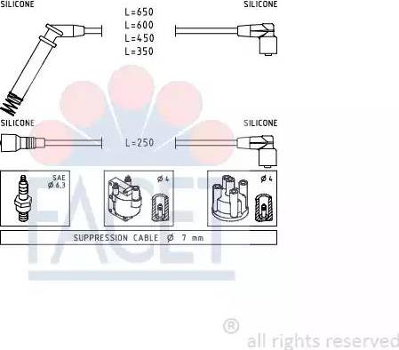 FACET 4.7195 - Kit cavi accensione www.autoricambit.com