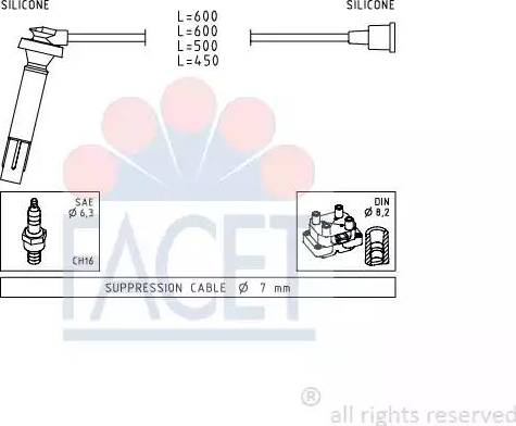 FACET 4.7100 - Kit cavi accensione www.autoricambit.com