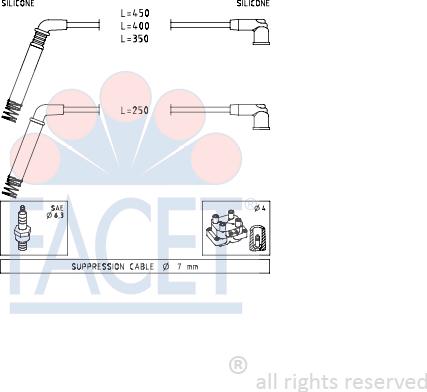 FACET 4.7208 - Kit cavi accensione www.autoricambit.com