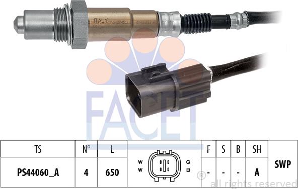 FACET 10.8609 - Sonda lambda www.autoricambit.com