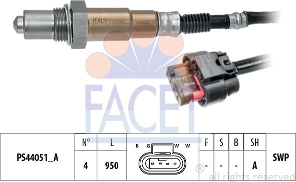 FACET 10.8376 - Sonda lambda www.autoricambit.com