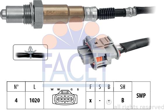 FACET 10.8378 - Sonda lambda www.autoricambit.com