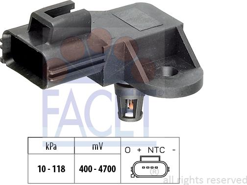 FACET 10.3093 - Sensore pressione aria, Aggiustaggio altimetrico www.autoricambit.com