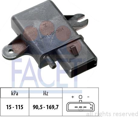 FACET 10.3002 - Sensore pressione aria, Aggiustaggio altimetrico www.autoricambit.com