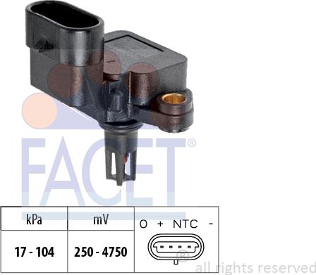 FACET 10.3081 - Sensore pressione aria, Aggiustaggio altimetrico www.autoricambit.com