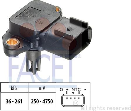 FACET 10.3076 - Sensore pressione aria, Aggiustaggio altimetrico www.autoricambit.com