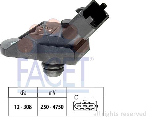 FACET 10.3114 - Sensore pressione aria, Aggiustaggio altimetrico www.autoricambit.com