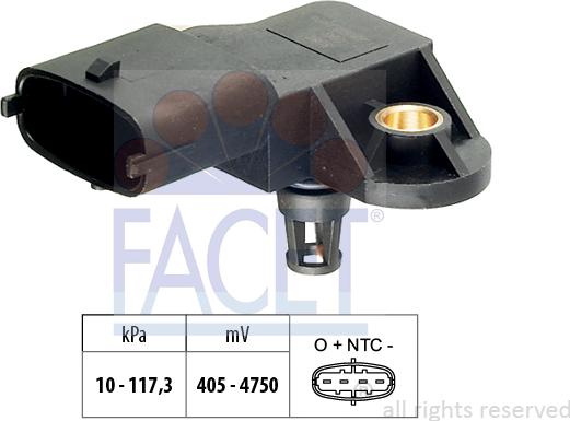 FACET 10.3171 - Sensore pressione aria, Aggiustaggio altimetrico www.autoricambit.com