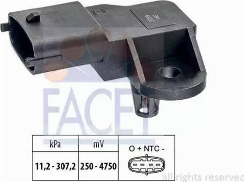 FACET 10.3359 - Sensore, Pressione gas scarico www.autoricambit.com