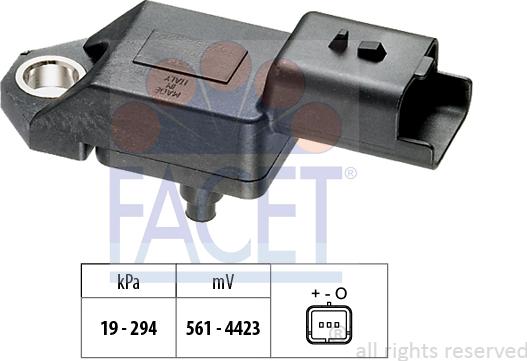 FACET 10.3337 - Sensore pressione aria, Aggiustaggio altimetrico www.autoricambit.com