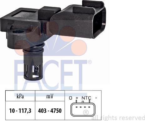 FACET 10.3203 - Sensore pressione aria, Aggiustaggio altimetrico www.autoricambit.com