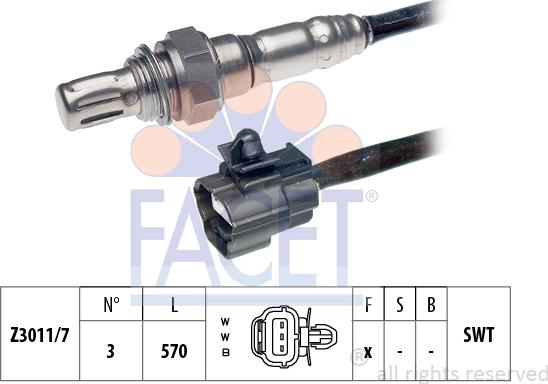 FACET 10.7912 - Sonda lambda www.autoricambit.com