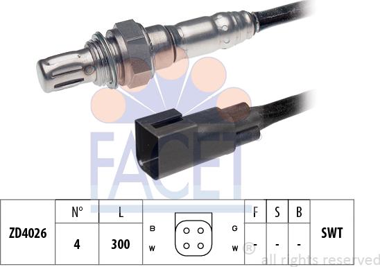 FACET 10.7296 - Sonda lambda www.autoricambit.com