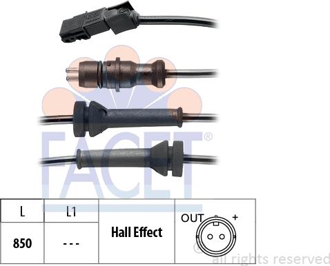 FACET 21.0052 - Sensore, N° giri ruota www.autoricambit.com