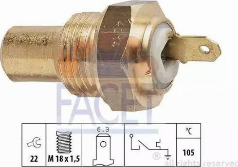 FACET 7.4014 - Sensore, Temperatura refrigerante www.autoricambit.com