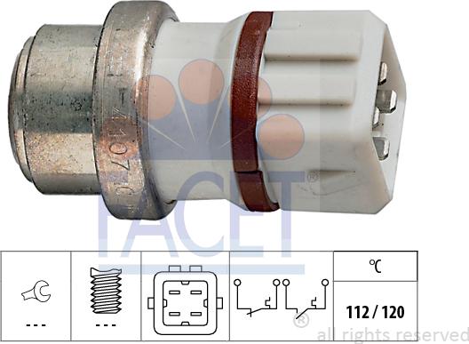 FACET 7.4107 - Sensore, Temperatura refrigerante www.autoricambit.com